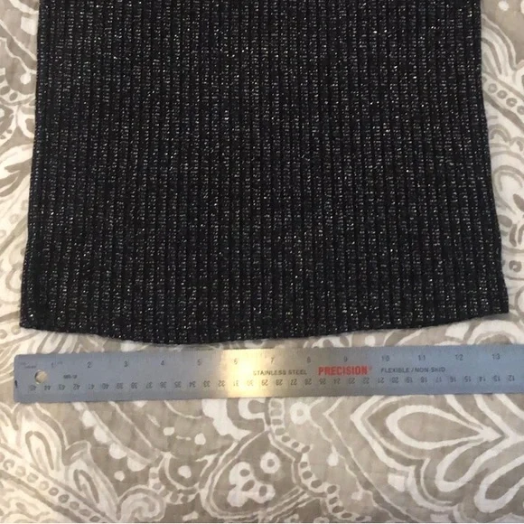 American Eagle Sweater Tank Cami Black Glittery Women's Top Rib Knit Medium - Picture 4 of 4